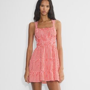 ARITZIA Red and White Poplin Dress - NWT Size L